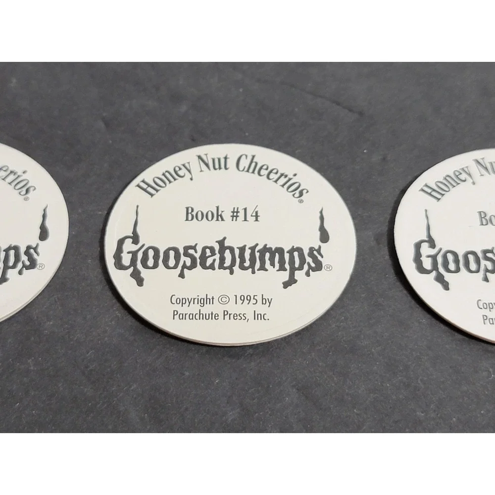 Vintage Goosbumps Books POGS Disks Lot Of 3 1990s Cap Game R L Stine